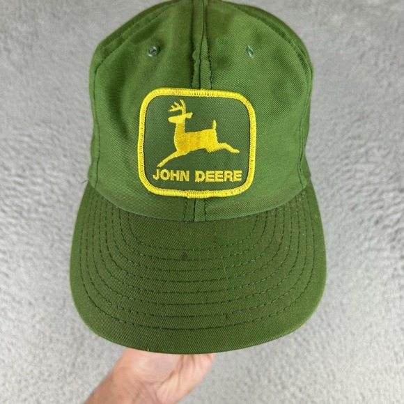 Louisville Mfg Other - VINTAGE John Deere Patch Trucker Snapback Hat Green Louisville Mfg USA 1970s